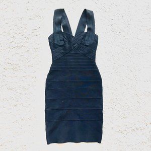 HERVE LEGER Bodycon Black Dress